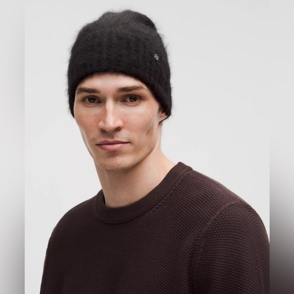 Lululemon Unisex Fuzzy Cashmere Beanie Black - Picture 2 of 5